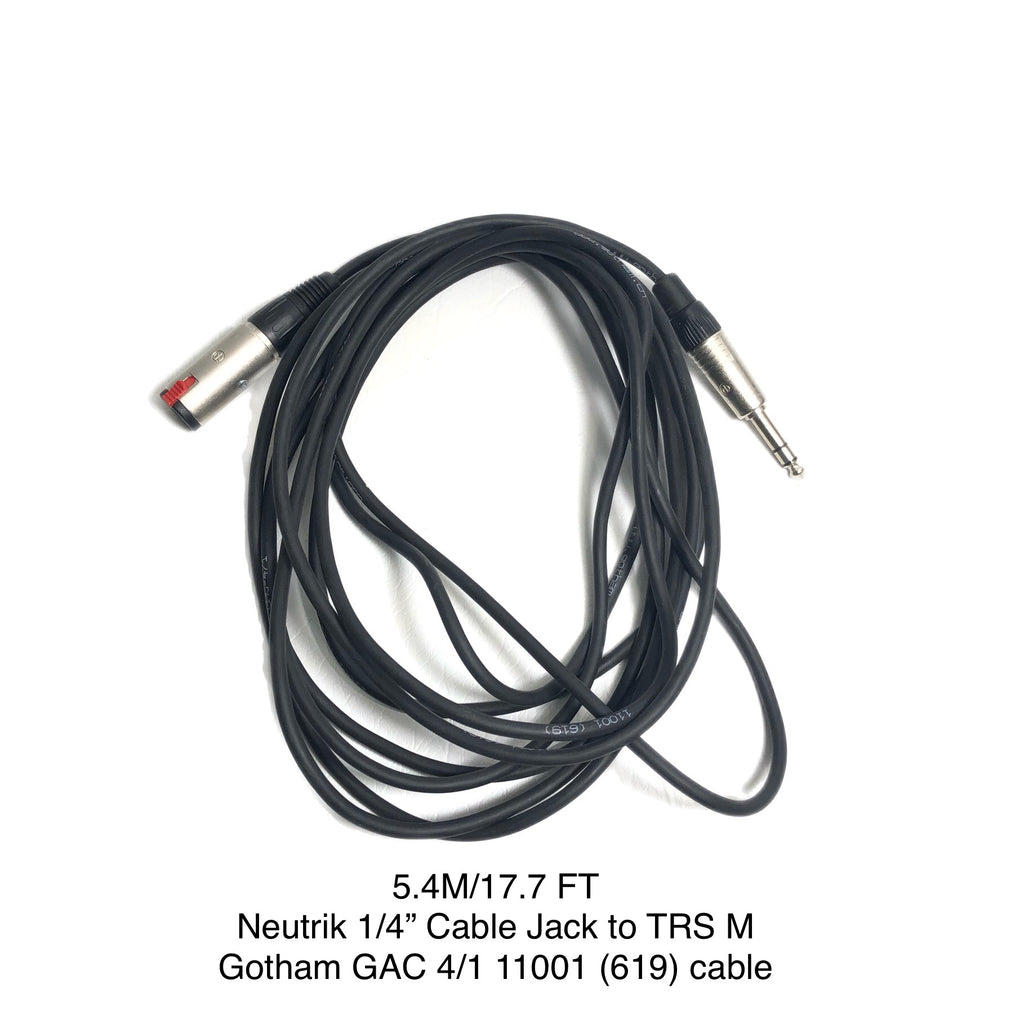 Gotham GAC 11001 (619) Neutrik Cable Female TRS Jack to TRS M 17 ft