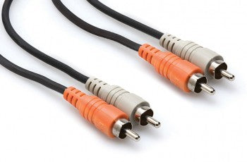 Hosa CRA-201G Dual RCA to Dual RCA Stereo Interconnect Cable 1m