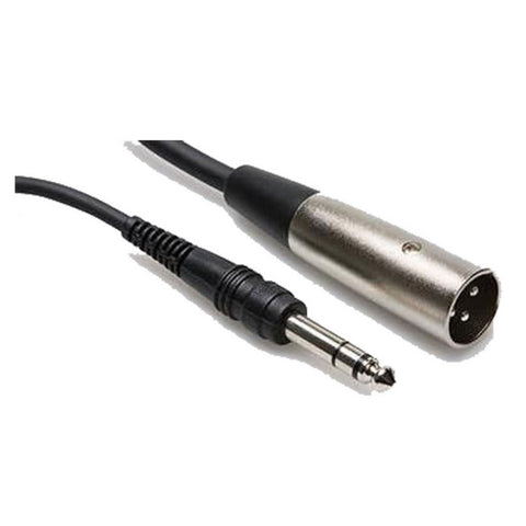 Hosa STX-102M 1/4 inch TRS to XLR3M Balanced Interconnect Cable, 2 ft