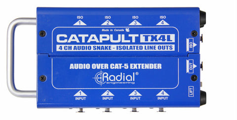 Radial Catapult TX4L 4-Channel Cat-5 Line-Level Audio Snake (Transmitter)