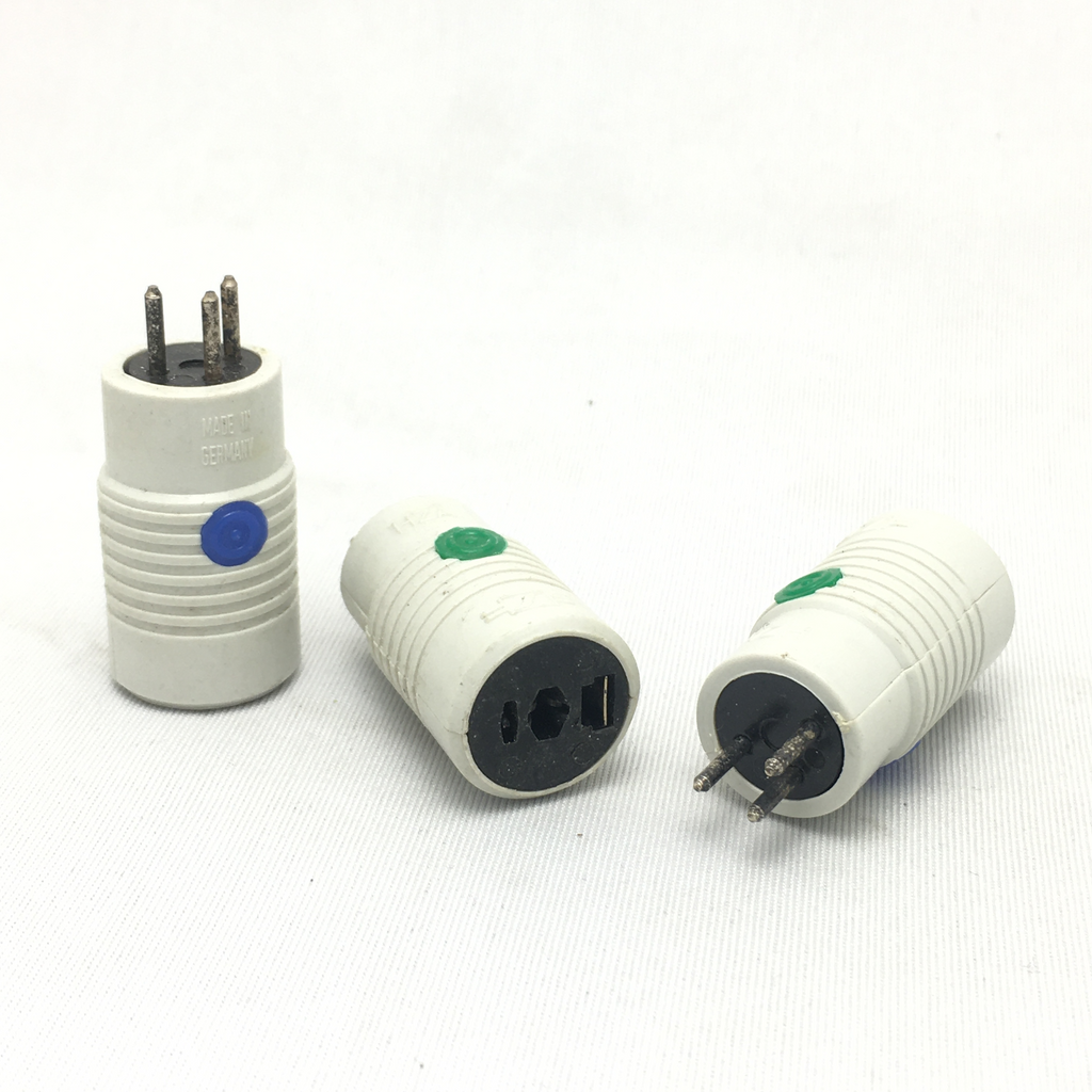 White Sennheiser HZA-1 units positioned in 3 angles with blue and green dots showing against white background