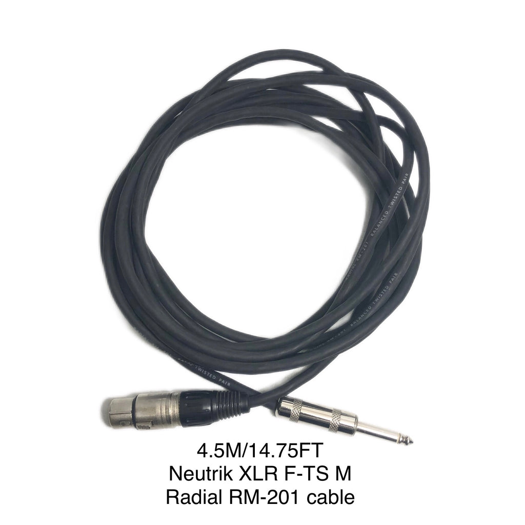 Radial RM-201 Cable Neutrik TS M to XLR F - 14 FT