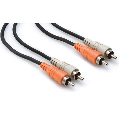 Hosa CPR-203 Dual 1/4 in TS to Dual RCA Stereo Interconnect Cable, 3m